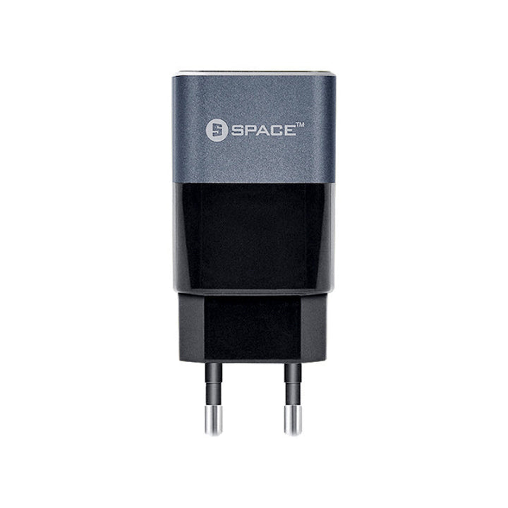 SPACE WC-10 Metal Series Dual Port USB 2.4A Wall Charger with Micro USB Cable