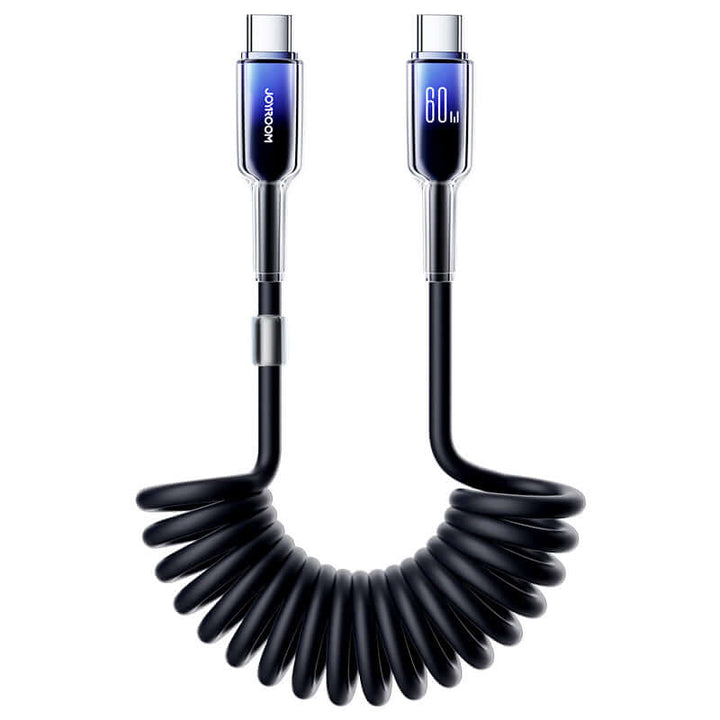 Joyroom S-A43 60W PD Coiled Type-C to Type-C Cable 1.5m Fast Charging Cable