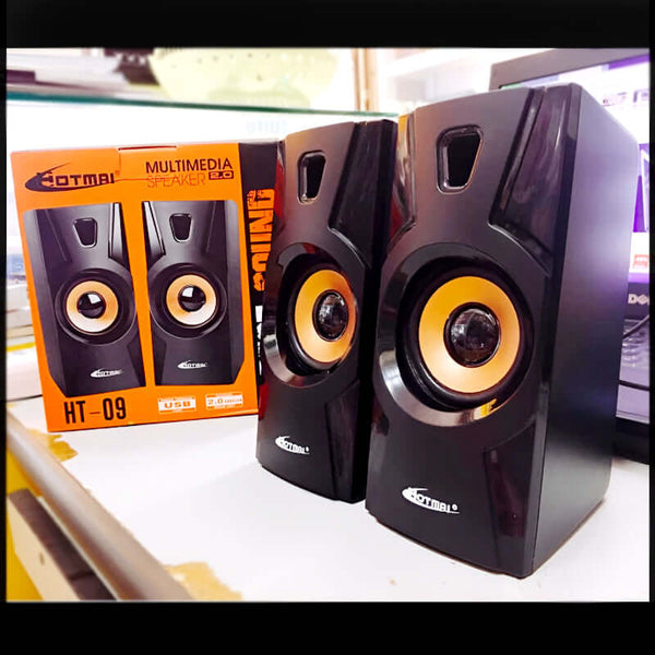 HOTMAI HT-09 USB 2.0 Multimedia Speakers with Powerful Bass and Clear Sound for PC Laptop Phone