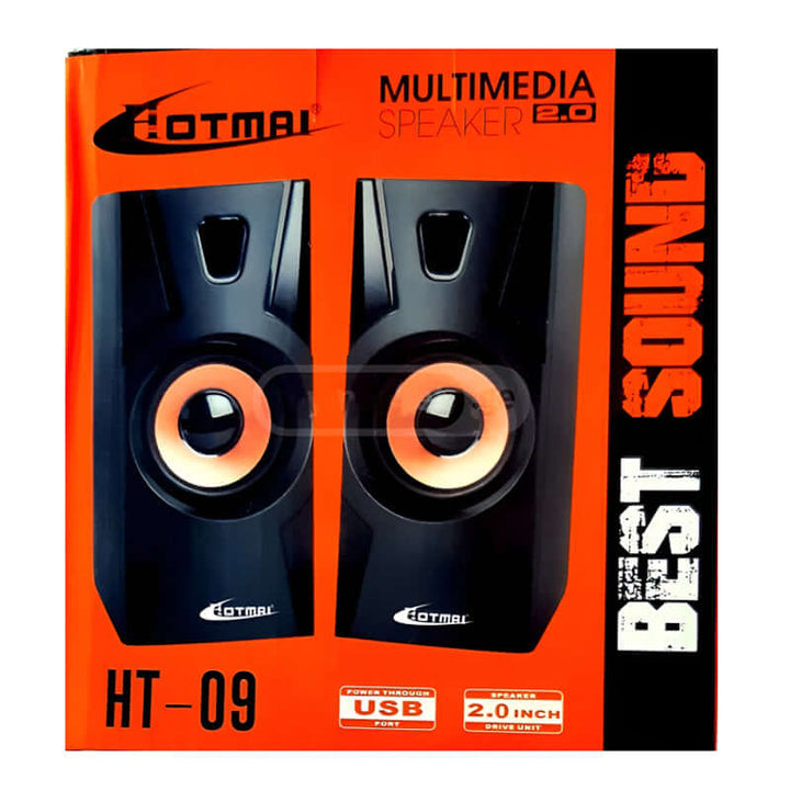 HOTMAI HT-09 USB 2.0 Multimedia Speakers with Powerful Bass and Clear Sound for PC Laptop Phone