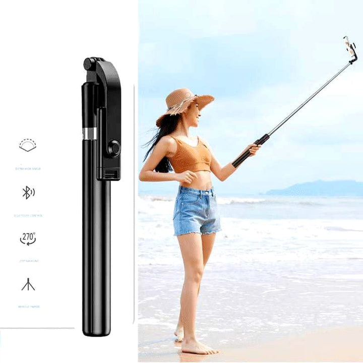R1-L Bluetooth Selfie Stick Tripod – Extendable Up to 170 cm with Wireless Remote Control