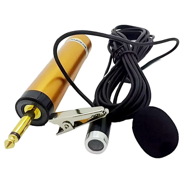 Samsung SM-777 unidirectional lapel microphone with 6.35mm jack and cable