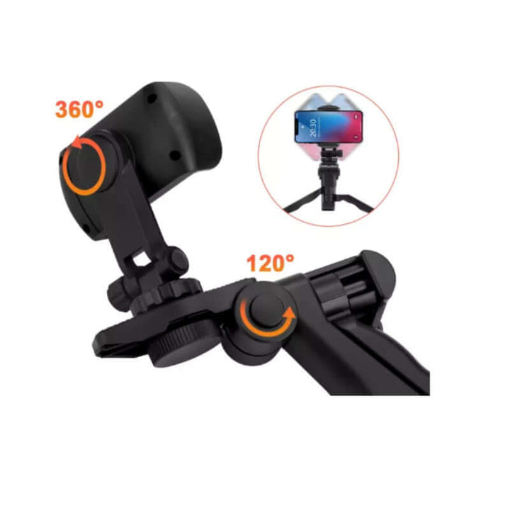 K555 Compact Mini Foldable 360° Rotating Desktop Tripod Stand for Mobile Phones & Cameras