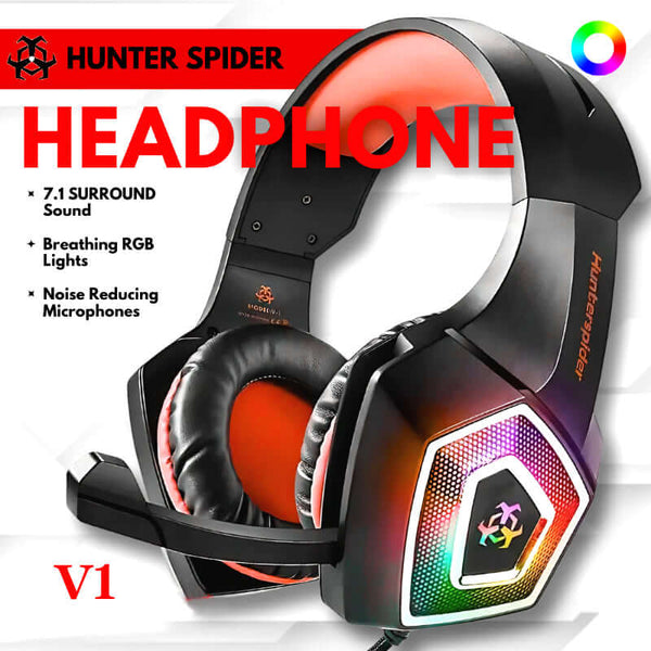 RGB Gaming Headset, Surround Sound, Noise-Cancelling Mic, Deep Bass & RGB Lights