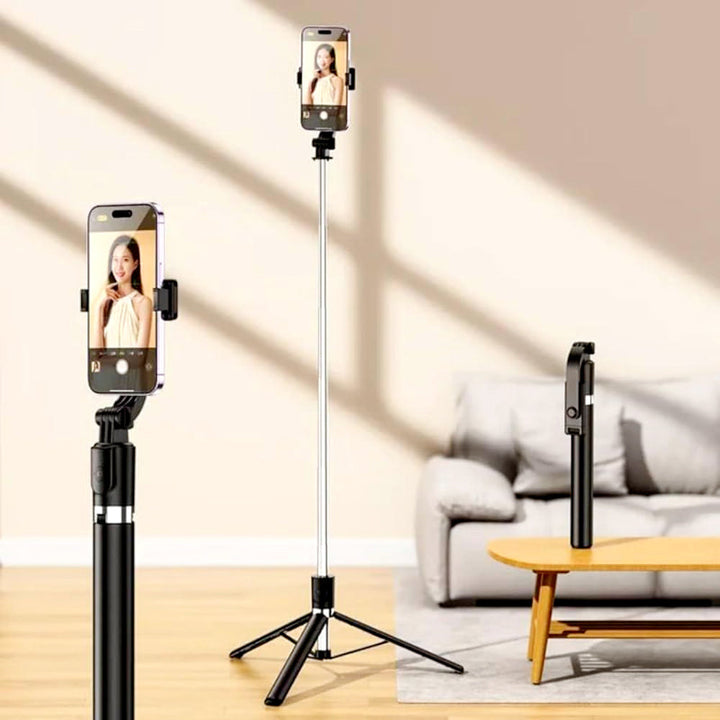 R1-L Bluetooth Selfie Stick Tripod – Extendable Up to 170 cm with Wireless Remote Control