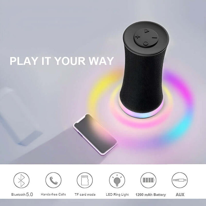 XTECH Wireless Bluetooth Speaker with Powerful HD Sound & LED Lighting