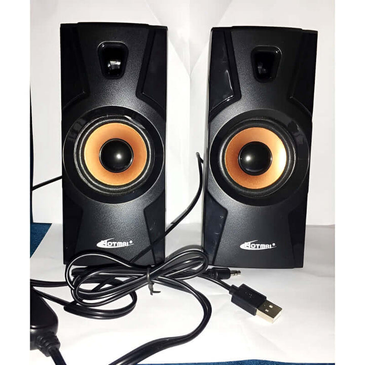 HOTMAI HT-09 USB 2.0 Multimedia Speakers with Powerful Bass and Clear Sound for PC Laptop Phone