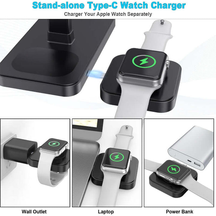4-in-1 Smart Magnetic Wireless Charging Stand – 30W Fast Multi-Device Charger