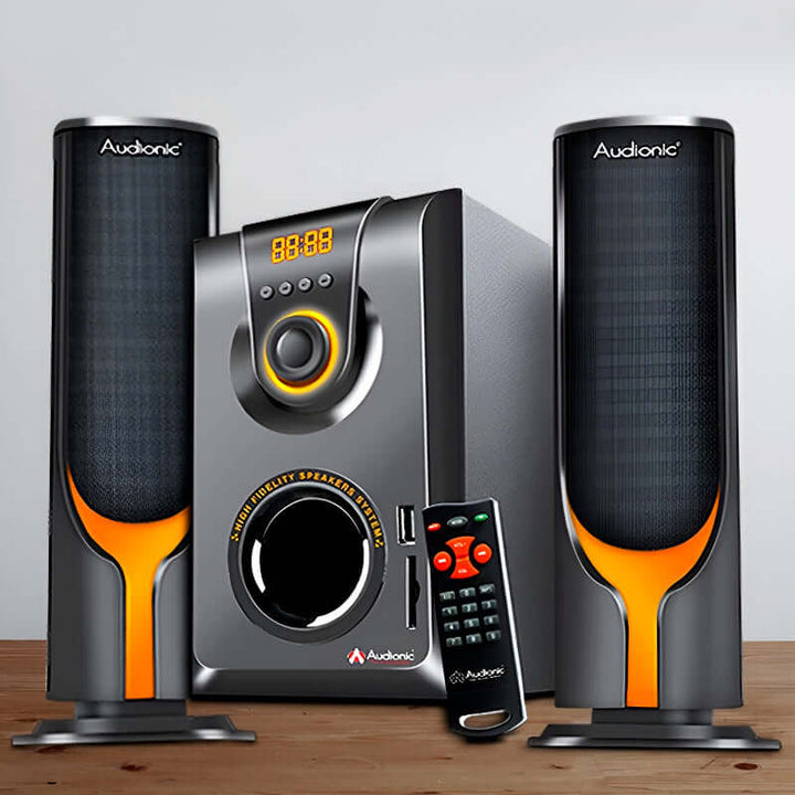 Audionic AD-7000 Plus 2.1 Channel Speakers with 5 Inch Subwoofer, Bluetooth Connectivity, AC/DC Supported