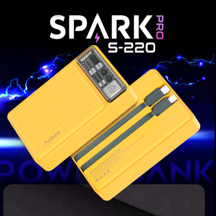 Audionic Spark Pro S-220 Mini 20000mAh 22.5W PD Super-Fast Charging QC 3.0 Power Bank