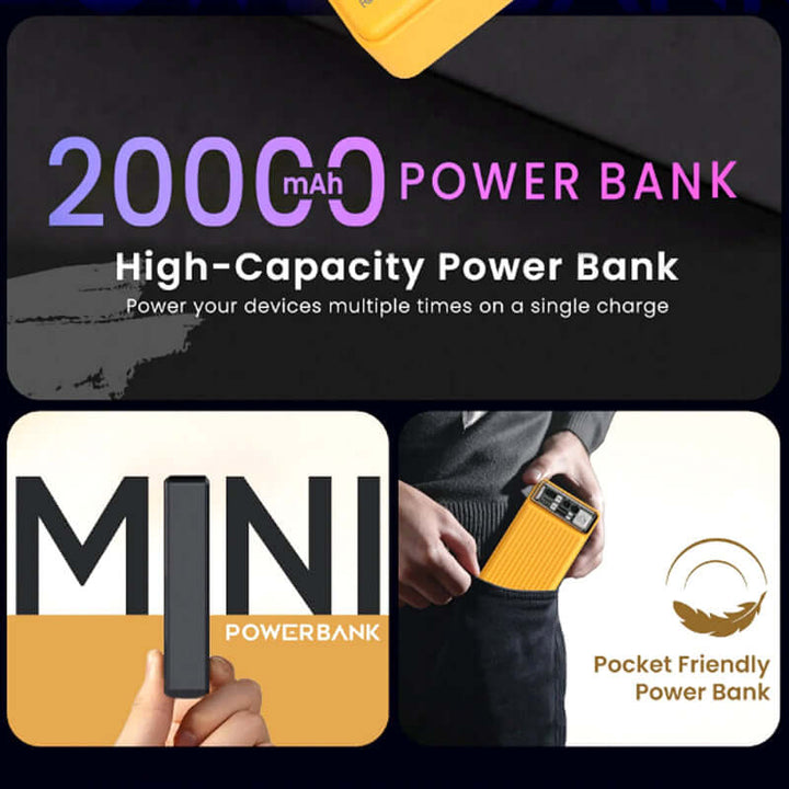 Audionic Spark Pro S-220 Mini 20000mAh 22.5W PD Super-Fast Charging QC 3.0 Power Bank