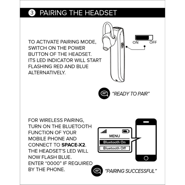 SPACE X2 Wireless Headset – Premium Sound with High Definition Voice, Ultra-Light Design