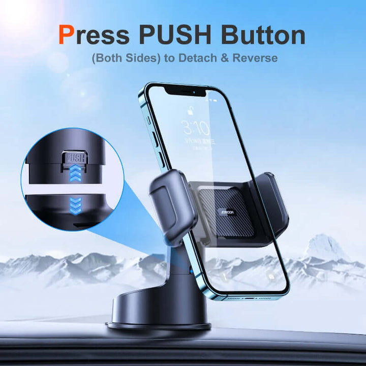 Joyroom JR-ZS284 Car Holder With 360-Degree Rotation, Adjustable Tilt, Suction Cup & Rubberized Contact Points