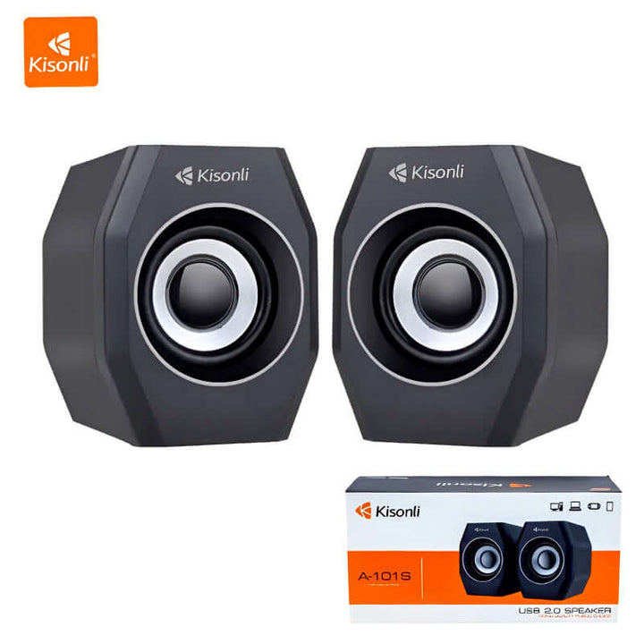 Kisonli A-101S Dynamic Loud and Clear Sound Mini USB 2.0 Multimedia Speakers