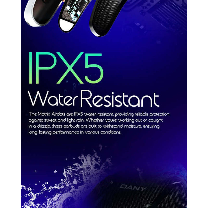 Dany Matrix Airdots 400 – True Wireless Earbuds with Quad Mic ENC, Gaming Mode & 40H Playtime