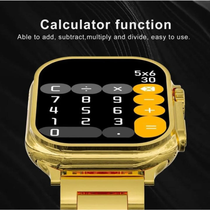 C9 Ultra Max Gold Edition Smart Watch 2.1″ Infinite HD Display, Calls, Health Tracking & Smart Notifications