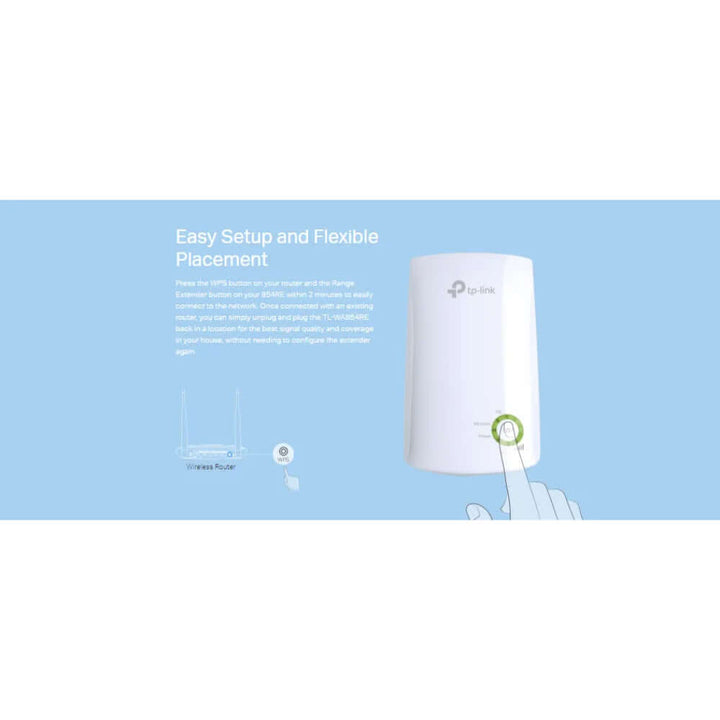 TP-LINK TL-WA854RE 300Mbps Wall-Plug Wi-Fi Range Extender with Smart Signal Indicator, Tether App Control & Night Mode