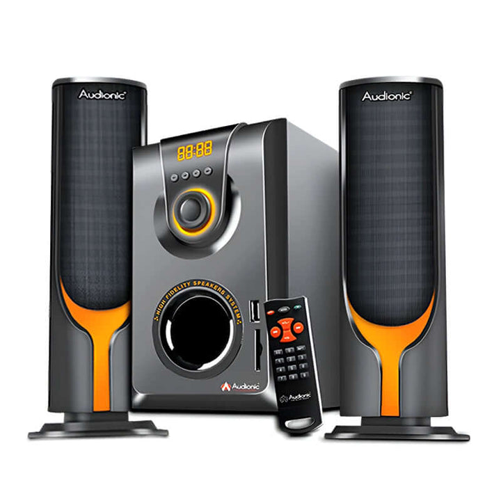 Audionic AD-7000 Plus 2.1 Channel Speakers with 5 Inch Subwoofer, Bluetooth Connectivity, AC/DC Supported