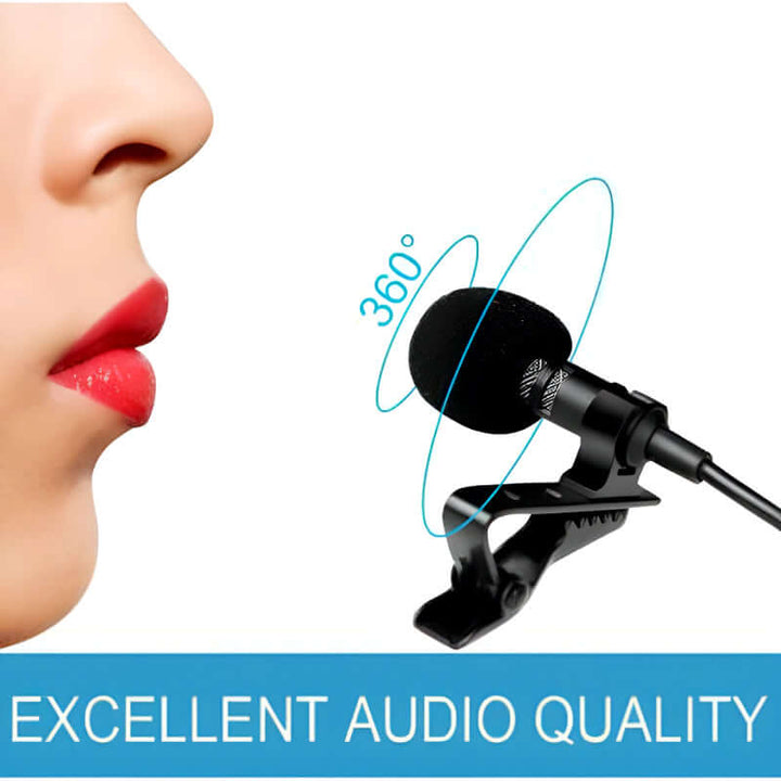 Samsung SM-777 lapel microphone demonstrating 360-degree audio pickup with excellent audio quality.