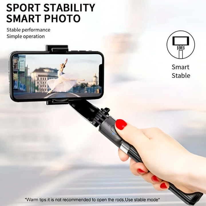 Tripod Handheld Gimbal Stabilizer Selfie Stick – 360° Rotation, Wireless Remote, Anti-Shake, Aluminum Alloy, Compatible with Android/iOS