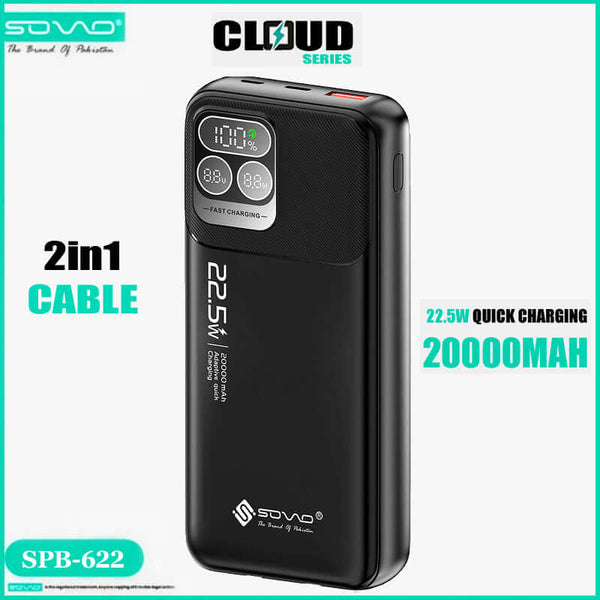 SOVO SPB-622 Cloud Series 20000mAh 22.5W Fast Charging Power Bank