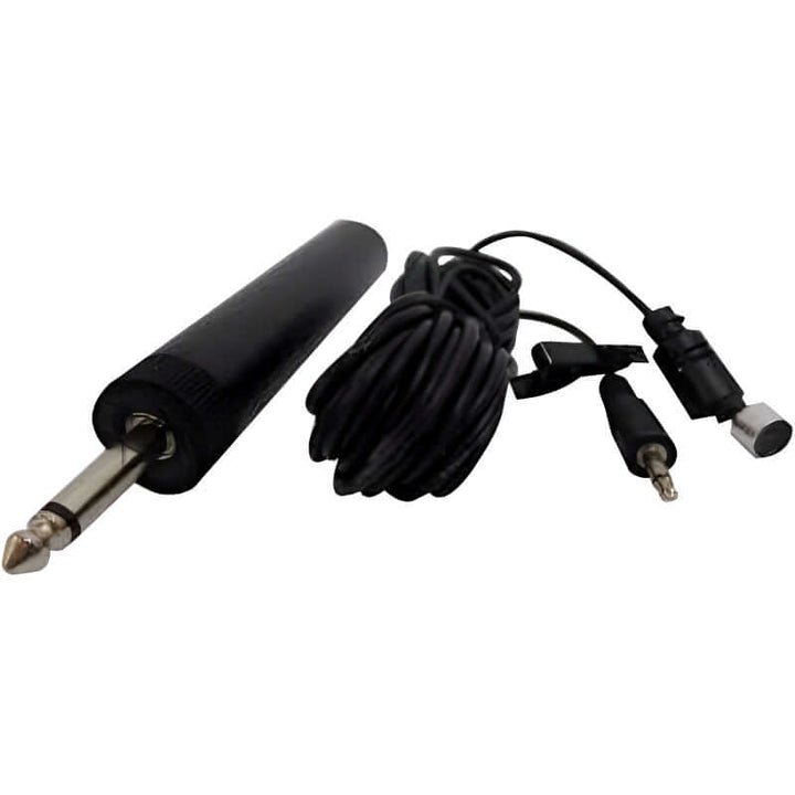 Samsung SM-777 wired lapel microphone with 6.35mm jack and cable for professional audio use.