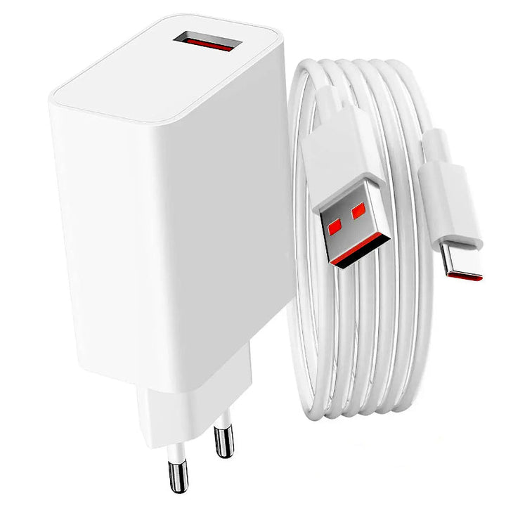 Xiaomi 33W Turbo Fast Charger with Type-C Cable – Ultra-Fast Charging for Xiaomi, Redmi and POCO Devices