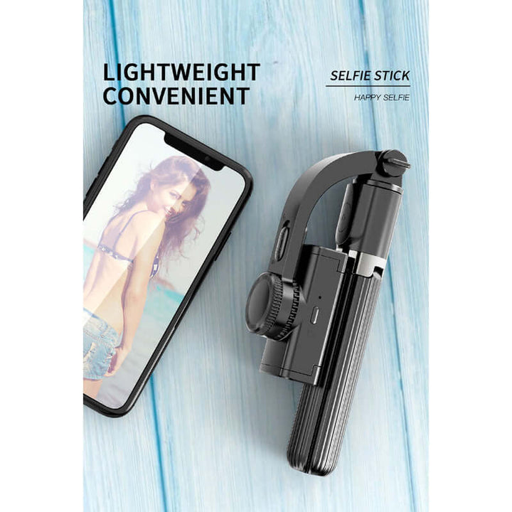 Tripod Handheld Gimbal Stabilizer Selfie Stick – 360° Rotation, Wireless Remote, Anti-Shake, Aluminum Alloy, Compatible with Android/iOS