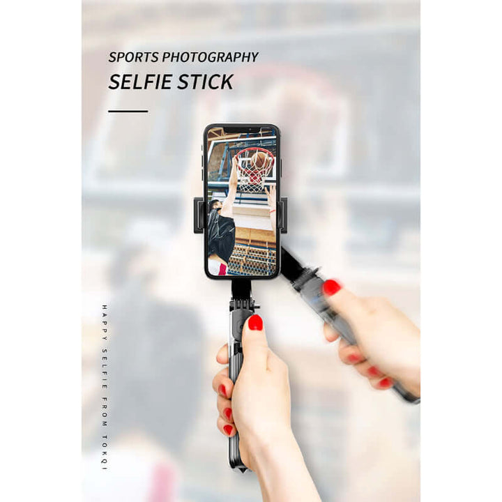 Tripod Handheld Gimbal Stabilizer Selfie Stick – 360° Rotation, Wireless Remote, Anti-Shake, Aluminum Alloy, Compatible with Android/iOS