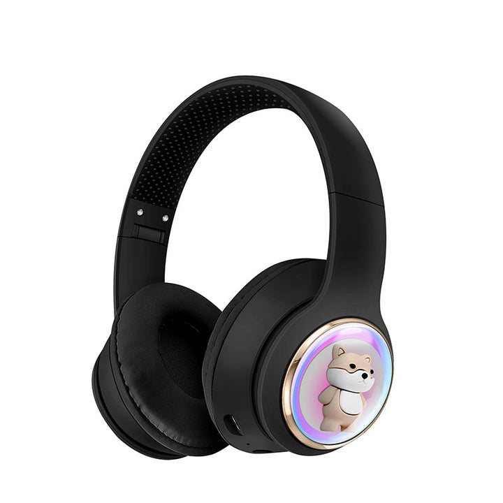 AKZ-52 Cute Cartoon Bluetooth 5.3 Wireless Headphones with HiFi Sound, TF Card Slot and Foldable Design