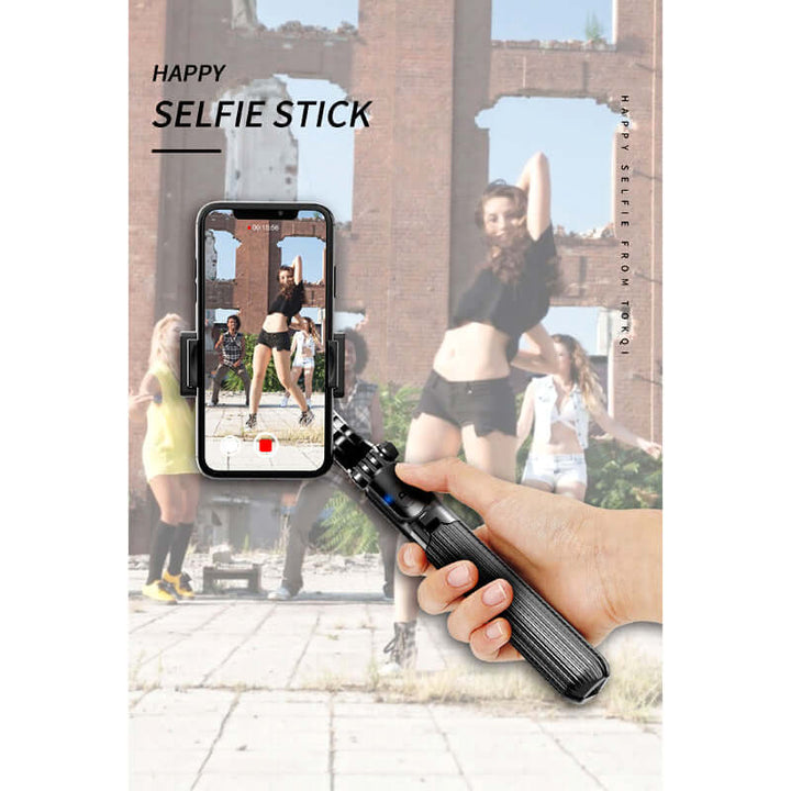 Tripod Handheld Gimbal Stabilizer Selfie Stick – 360° Rotation, Wireless Remote, Anti-Shake, Aluminum Alloy, Compatible with Android/iOS