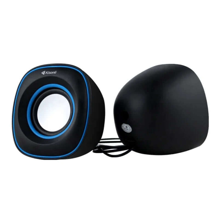 Kisonli V350 Compact USB 2.0 Speakers – Deep Bass Sound with AUX for Laptop & Desktop