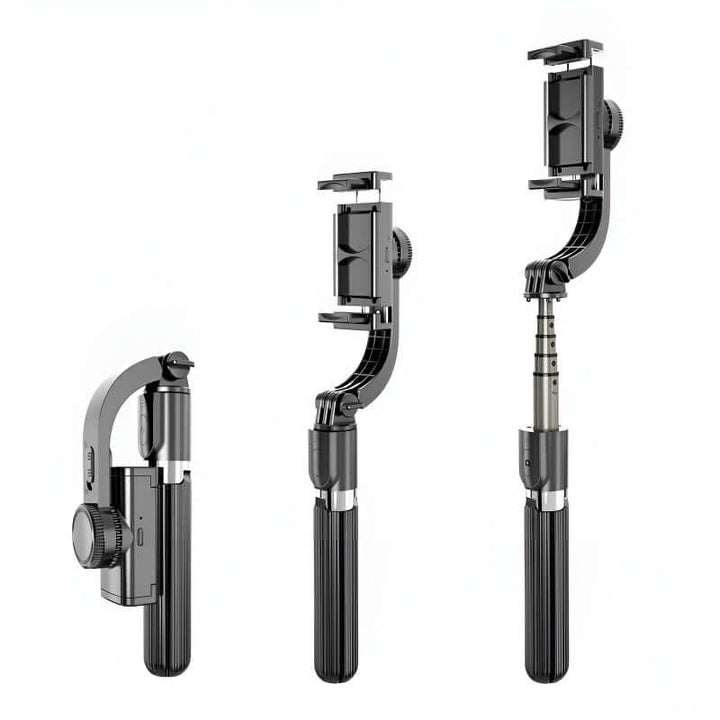 Tripod Handheld Gimbal Stabilizer Selfie Stick – 360° Rotation, Wireless Remote, Anti-Shake, Aluminum Alloy, Compatible with Android/iOS