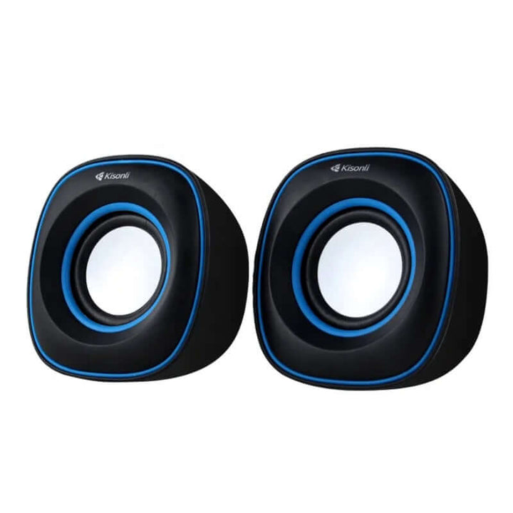 Kisonli V350 Compact USB 2.0 Speakers – Deep Bass Sound with AUX for Laptop & Desktop