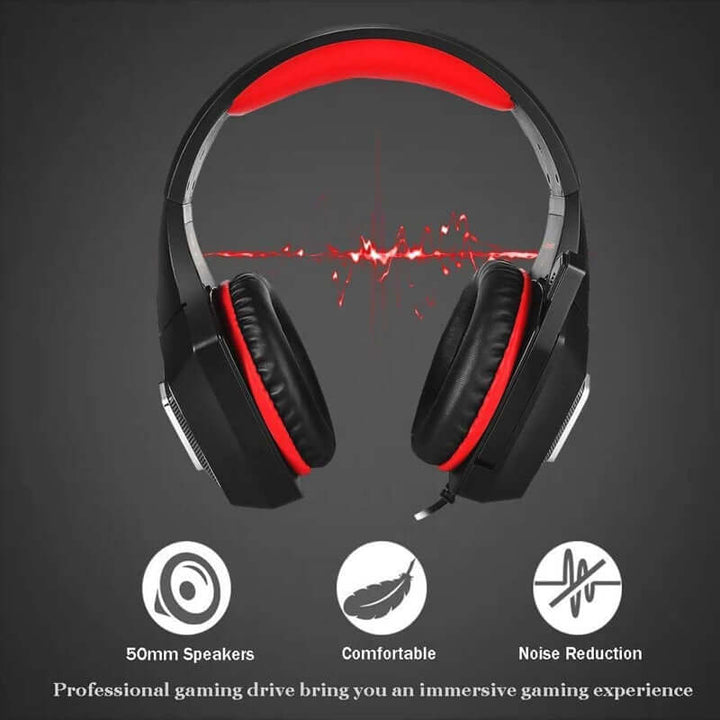 RGB Gaming Headset, Surround Sound, Noise-Cancelling Mic, Deep Bass & RGB Lights