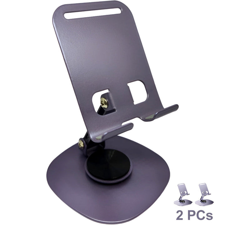 Pack of 2 – K72 Metal Collapsible Telescopic Bracket 360° Rotating Foldable Adjustable Mobile & Tablet Stand