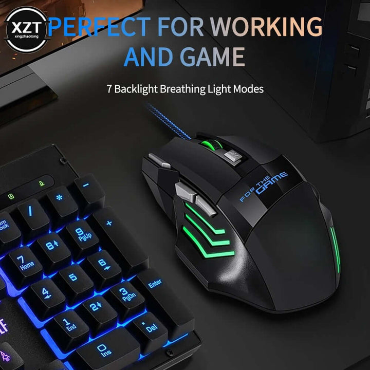 G8 RGB Hyperspeed Gaming Mouse with 3200 DPI Optical Sensor, Customizable RGB Lighting, 7 Programmable Buttons, and Ergonomic Design