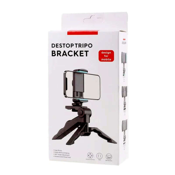 K555 Compact Mini Foldable 360° Rotating Desktop Tripod Stand for Mobile Phones & Cameras