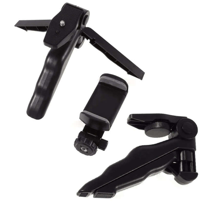 K555 Compact Mini Foldable 360° Rotating Desktop Tripod Stand for Mobile Phones & Cameras
