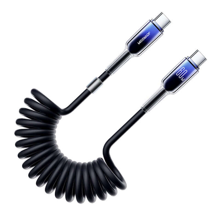 Joyroom S-A43 60W PD Coiled Type-C to Type-C Cable 1.5m Fast Charging Cable