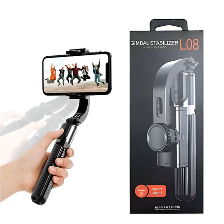 Tripod Handheld Gimbal Stabilizer Selfie Stick – 360° Rotation, Wireless Remote, Anti-Shake, Aluminum Alloy, Compatible with Android/iOS