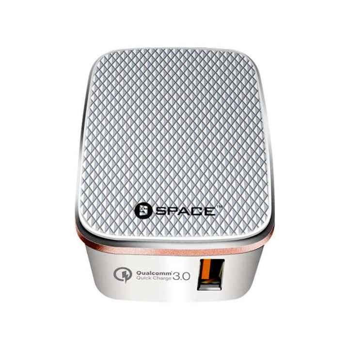 SPACE WC-120S Quick Charge 3.0 Wall Charger with 3.4A Output + Micro USB Cable – Compact & High-Speed Charging