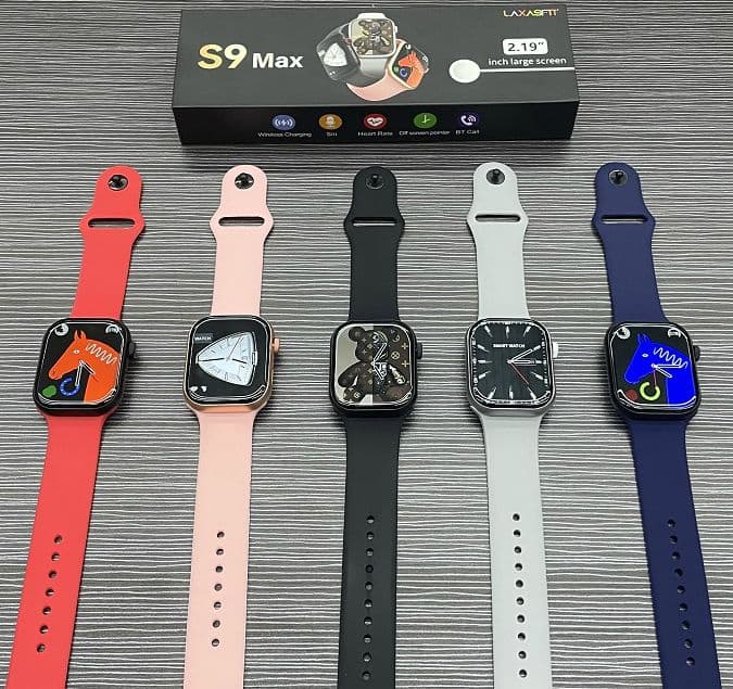 S9 Max Smartwatch with 2.19″ Retina Display, BT Calling & Wireless Charging