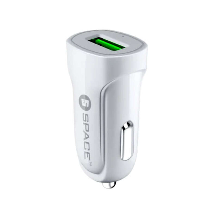 SPACE CC-150 Single Port USB Car Charger – 2.4A Fast Charging with Included Micro USB Cable