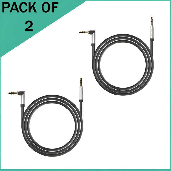 Pack of 2, Sovo Moco SOX-805 3.5mm AUX Cables, High Fidelity Sound, 1.5m Length