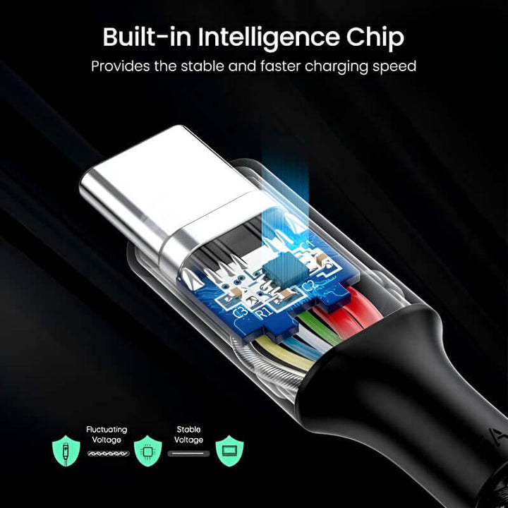 UGREEN US316/25069 USB-C to USB-C 100W 2M Nylon Braided 480Mbps Data Transfer PD Fast Charging Cable