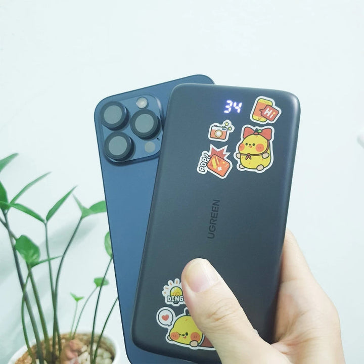 UGREEN PB-200 Ultra-Thin 10,000mAh Power Bank with PD 20W Fast Charging, LED Display, and Trickle Charge