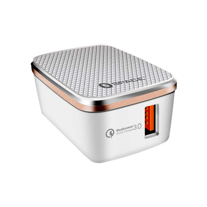 SPACE WC-120S Quick Charge 3.0 Wall Charger with 3.4A Output + Micro USB Cable – Compact & High-Speed Charging